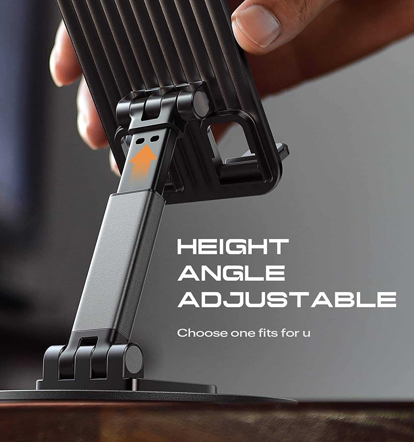 360° Adjustable Mobile Phone Stand – Height & Angle Rotation