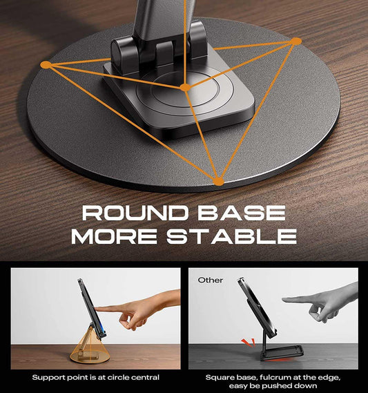 360° Adjustable Mobile Phone Stand – Height & Angle Rotation